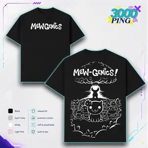 Mewgenics T Shirt with cat army explosion graphic, menswear Gildan cotton crewneck tee, cute indie roguelike game Hoodie Sweatshirt streetwear fan outfit