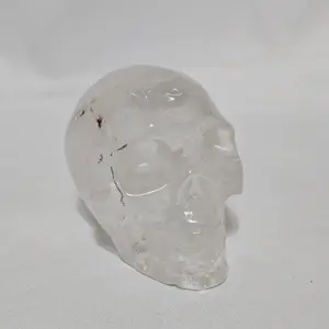 BIG 1lb Clear Quartz Crystal Skull Carving!  High-Definition Master Healer