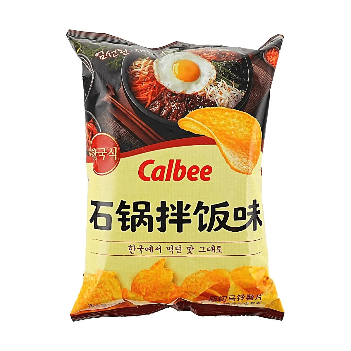 Calbee Bibimbap Flavor Potato Chips 52g - Savory Korean Rice Bowl Snack