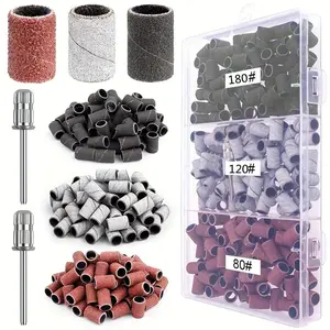 Nail Drill Sanding Bands, Nail Drill Bits Sanding Bands Coarse Fine #80#120#180 Grit for Electric Nail Drill Machine, Manicure & Pedicure Tools, Nail Grinding Tool