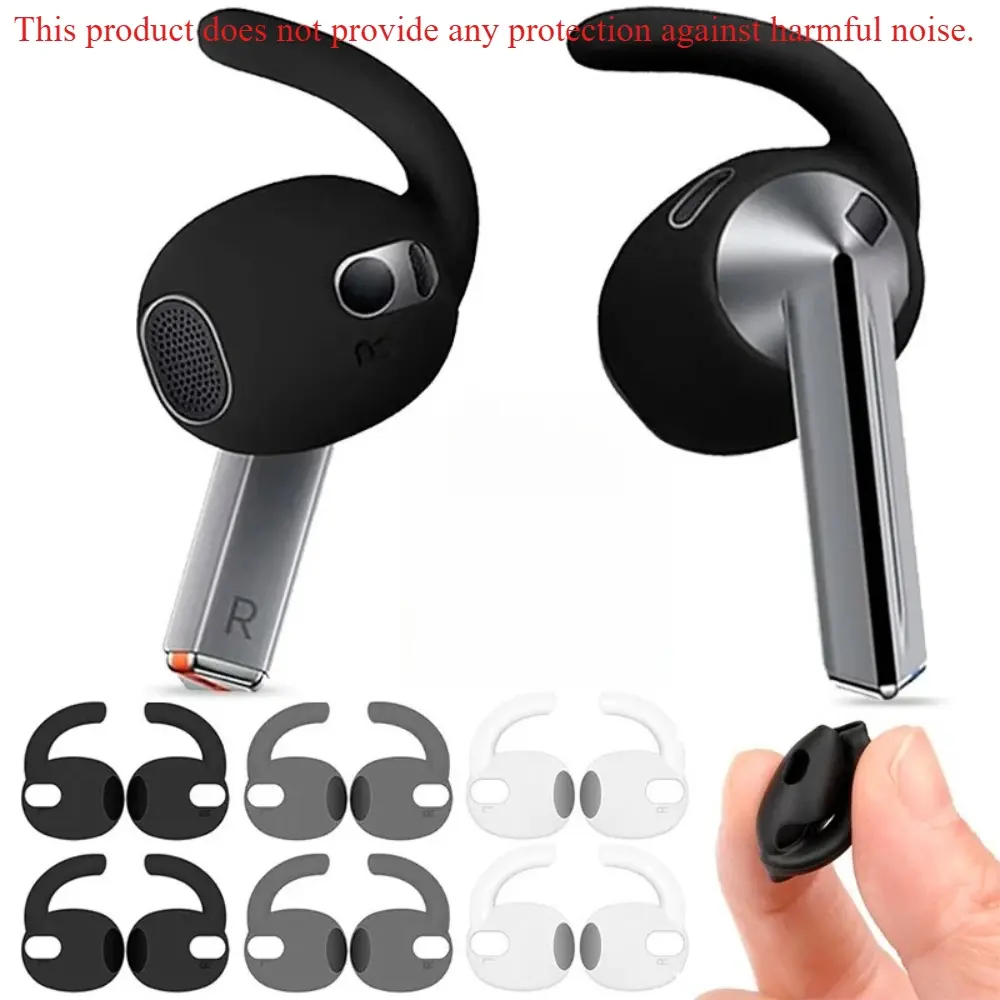 1pair For Samsung Galaxy Buds 3 Flexible Soft Silicone Eartips Sport Earhooks Non-Slip Anti-Slip Comfortable Earbud Fit Earbuds Case Cover Buds 3 Earbud Covers Earbud Design Earphone Protective Cover