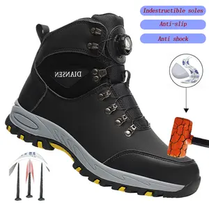 Steel Toe Shoes for Men Anti-smash Steel Toe Sneakers Indestructible Work Boots Construction Safety Shoes Indestructible Protective shoes