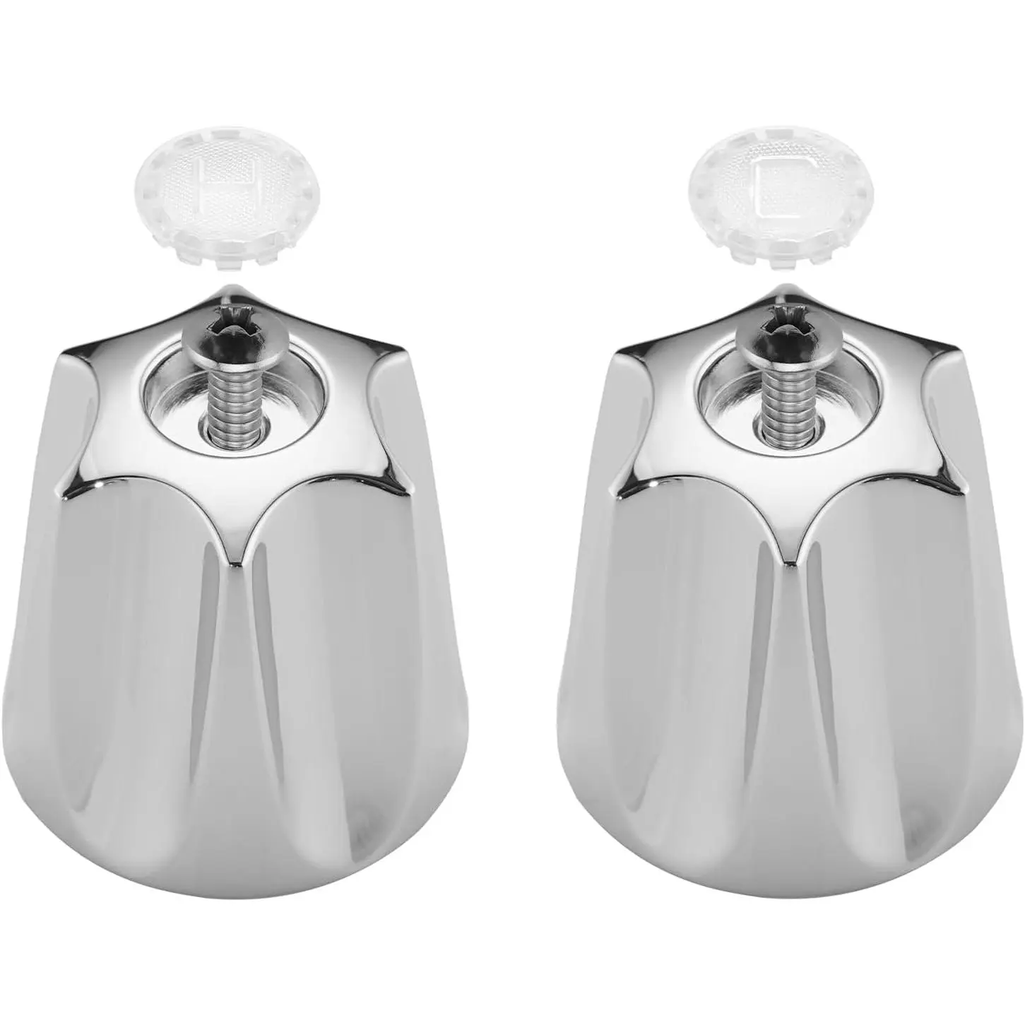 Metal Shower Knob 2 Piece Replacement for Price Price Pfister Verve Tub Shower Faucet Hot and Cold Handles, Chrome