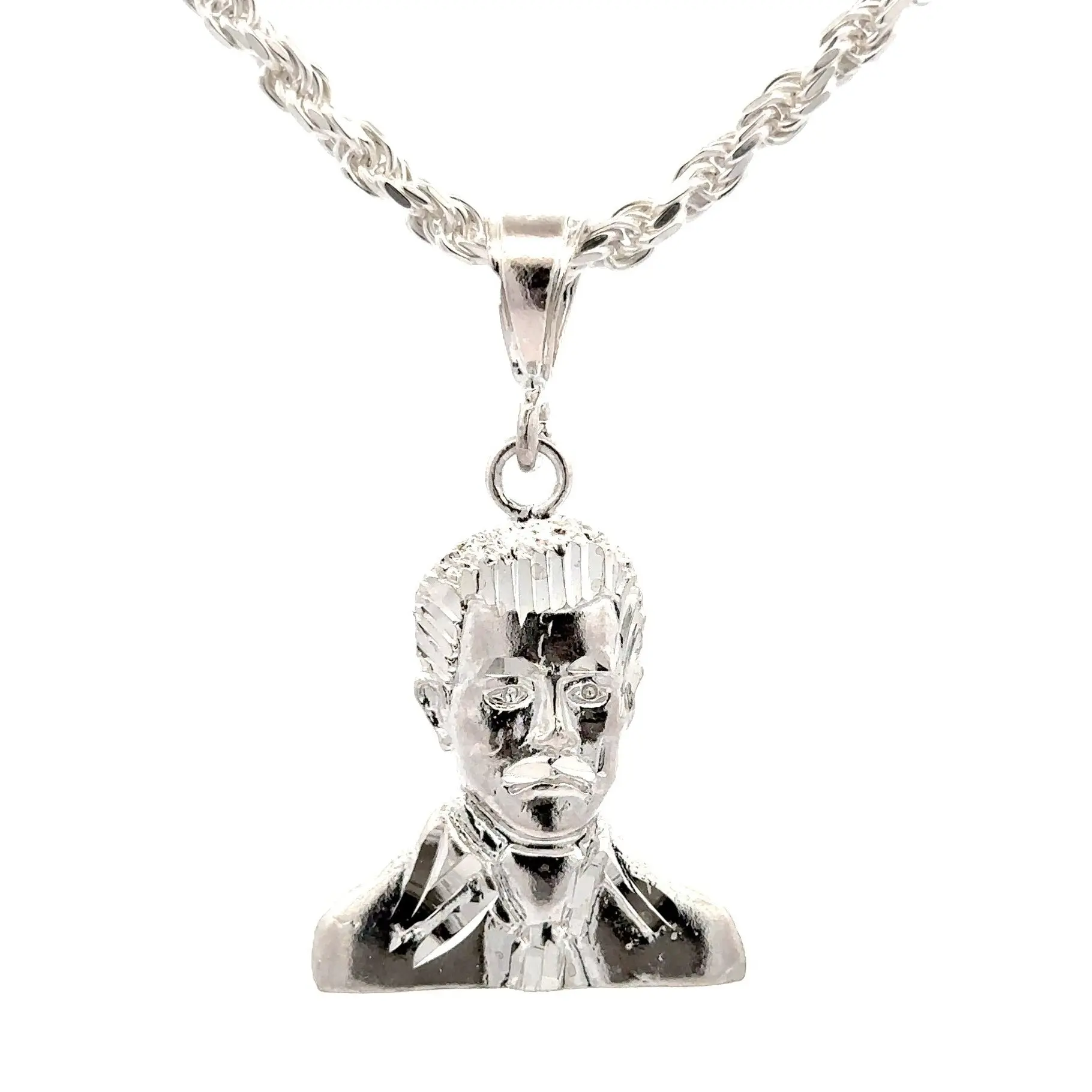 Jesus Malverde Necklace (Sterling Silver 925)