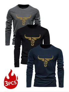Men's Long Sleeve T-Shirt Set, Breathable Quick-Dry Fabric, Quick Dry Activewear, Athletic Sports Clothing, Ideal for Gym Sports, Morning Run, Outdoor Activities, Sporty Style, Sports Tee