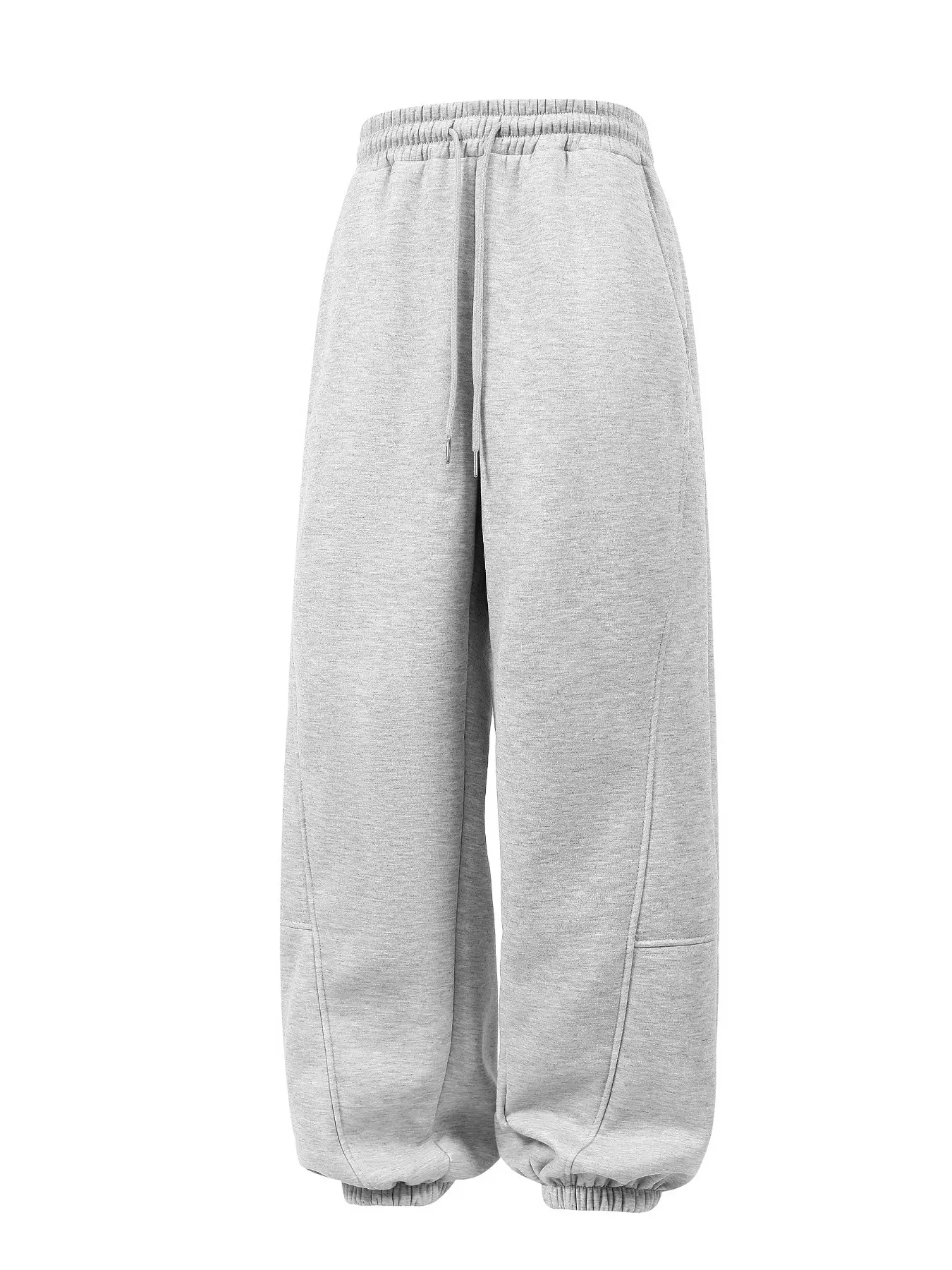 Teenagers Unisex Elastic Waist Jogger Pants, School Season Student Clothing, Casual Loose-Fitting Sports Sweatpants, Wide Sweatpants, Athleisure Style Bottoms, Spring & Fall Fleece Lined