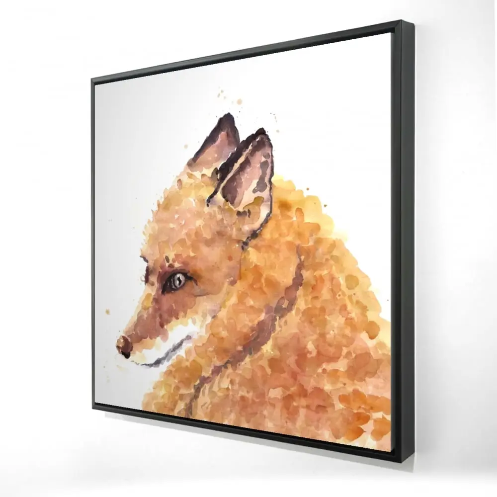 212 MAIN Framed Wildlife Fox Nature Wall Art Framed Print - 24x24 in, Ready-to-Hang Hangable Home Decor, Home Supplies Posters & Prints
