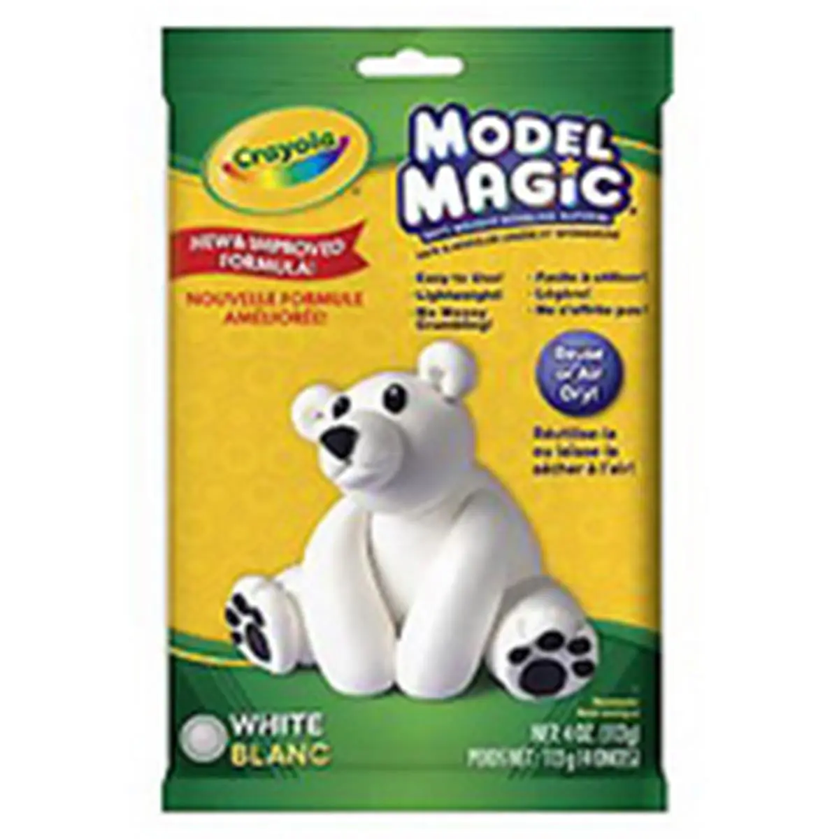 Crayola White Unpainted Modeling Clay - 4 Oz, Colorful Art Materials, Art School Supplies, Sculpting Clay for DIY Handmade Crafts, Pottery Clay