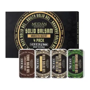 4-Pcs Men's Solid Cologne,Men's Perfume,Solid Perfume,Unique Fragrance, Lasting Fragrance, Easy To Carry And Travel,Suitable For Birthday And Important Holiday Gifts