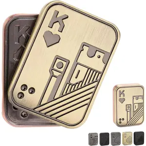 Fidget Toys Adult Fidget Slider with Magnetic Poker Push Card for Anxiety, Portable, Cool Office Gadgets Gift for Dad Teens