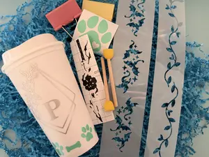Book Lover Bundle (Coffee Cup, Stencils, Decals)