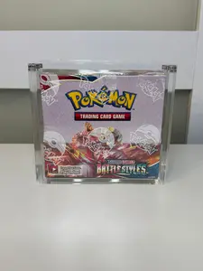 Pokemon Booster Box Acrylic Display Case UV Resistant Magnetic Lid Collector Protector CA Collects