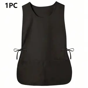 Unisex Apron with Two Pockets, Sleeveless Home Cleaning Apron, Suitable for Kitchen Bathroom Household Chores, 1 Piece