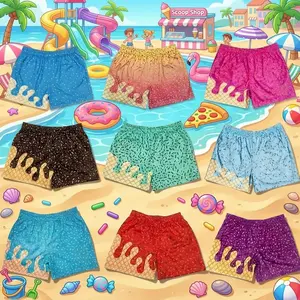 Matching Ice Cream Drip Mesh Shorts - Breathable & Comfortable Activewear for Youth & Adults