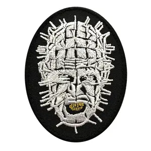 Hellraiser Pinhead Embroidered Hook fastener 3 inch Patch