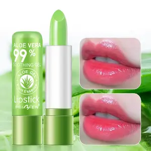Temperature-Change Lipstick Aloe Vera Color-Changing Moisturizing Lip Balm, Repair Nourish Waterproof Anti-Dry Cracked Lips, 3 Colors 3.5g