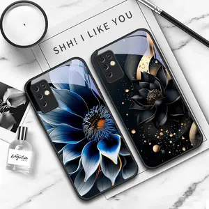 The profound black lotus Phone case suitable for Infinix Note 10 Pro/11 Pro/12 G96/40 4G/40 Pro 5G/30 Pro/40 Pro+ 5G/50 Pro 4G/50 Pro+ 5G/50S/50X 5G/Smart 8 plus/5/6/7/8 Pro/8/9/10 Plus Black glass protective case