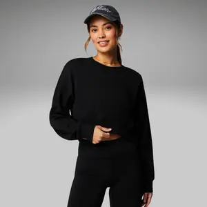 Fabletics Women's Year Round Terry Cropped Sweatshirt - Casual