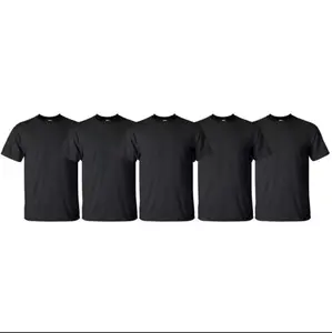 Pro Club Men's 5-Pack Heavyweight Cotton Short Sleeve Crew Neck T-Shirt Collar Fabric
