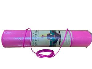 6mm Non-Slip Yoga & Pilates Mat with Carry Strap – Pink, Purple, Blue & Green