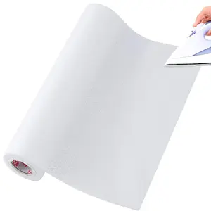 Fusible No Show Mesh Cut Away Embroidery Stabilizer Backing Roll for Machine Embroidery, Iron-On Soft Lightweight Backing for T-Shirts, Knits & Stretch Fabrics, Baby Clothes, Delicate Fabrics, Embroidery Projects, Weight 1.9 oz