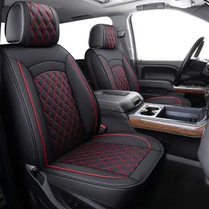 2007-2026 Chevy Silverado Seat Cover GMC Sierra 1500/2500/3500HD Crew Double Extended Cab Trail Boss Z71 Pickup PU Leather Truck Cushion Protector truck accessories car essentials