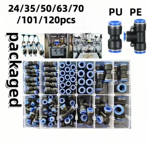 Pneumatic Quick Connectors, Straight Push in Fittings, 1 Set Air Pipe Fittings, Quick Release Adapters, Garden Tool Accessories