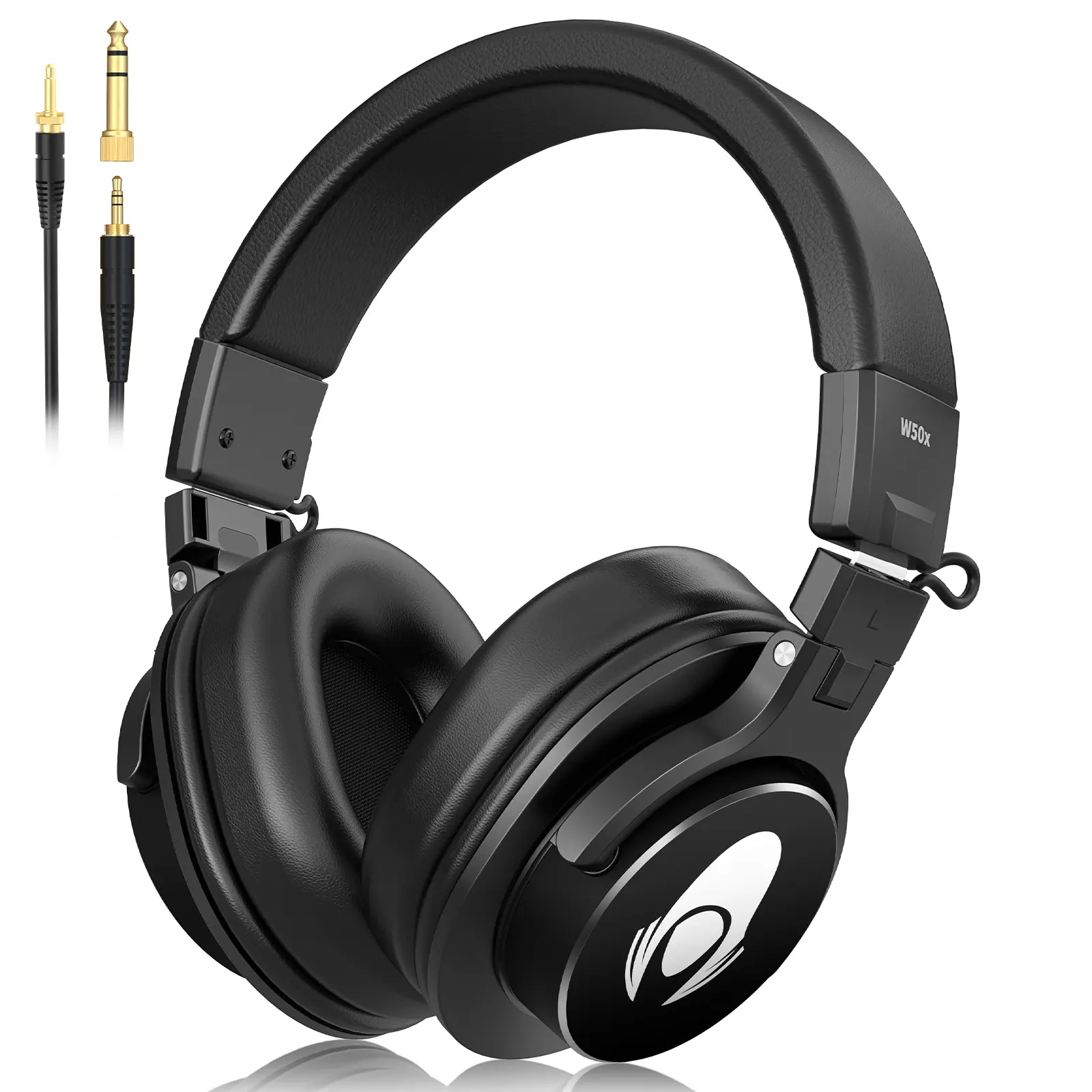 Talomen W50X Wired Closed-Back Over-Ear Studio Monitor Headphones - Audio, Noise Isolating Headset for Recording, Mixing