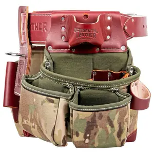 C8080DB Camo OxyLights Framer Tool Belt with Durable Leather Straps and Multiple Pockets for Easy Access