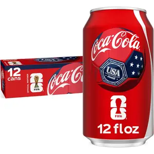 Coca-Cola Fridge Pack Soda Soft Drink, 12 fl oz Cans, 12 Pack - Classic Cola Soda Cans