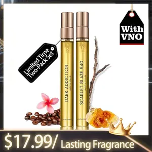 2 Combo BACCARAT ROUGE 540 & BLACK OPIUM 91 Perfume for Women & Men,Long Lasting Perfume Oil, Scented Body Oil - 0.6 fl.oz/18ml Infused in Travel Spray Bottle,Limited 2 Pack