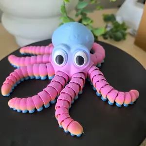 3d Printed Fidget Rainbow Octopus