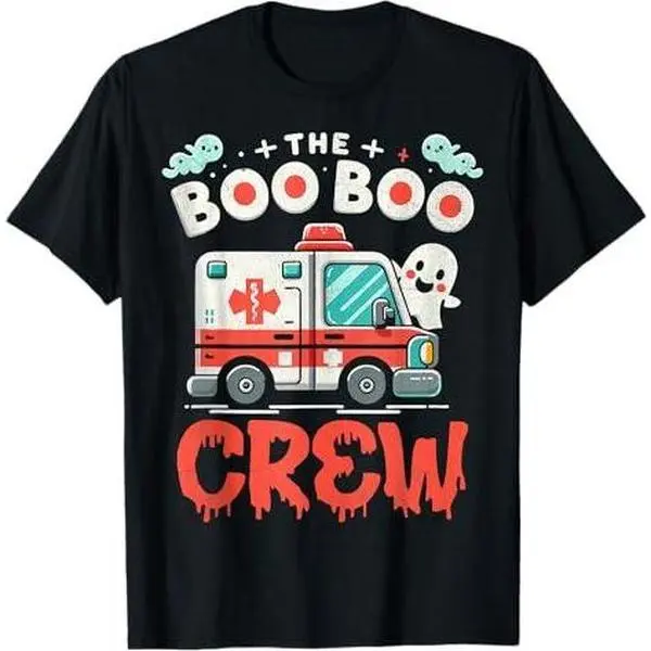 The Boo Boo Crew Ambulance Driver Paramedics EMS Halloween T-Shirt