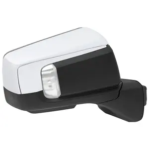 2019-2025 Chevrolet Silverado 1500 Chrome Power Adjustable, Manual Fold, BSD & Heated Side Mirror w/ LED Puddle and Turn Signal Light - Passenger Side Only