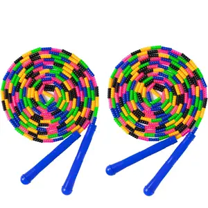 Double Dutch Jump Rope 16 Ft 2 Pack, Long Jump Rope for  Adults, Skipping Rope Soft Beaded Multiperson