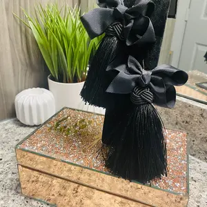 Tassel Earrings Female Casual Elegant Fabric Retro