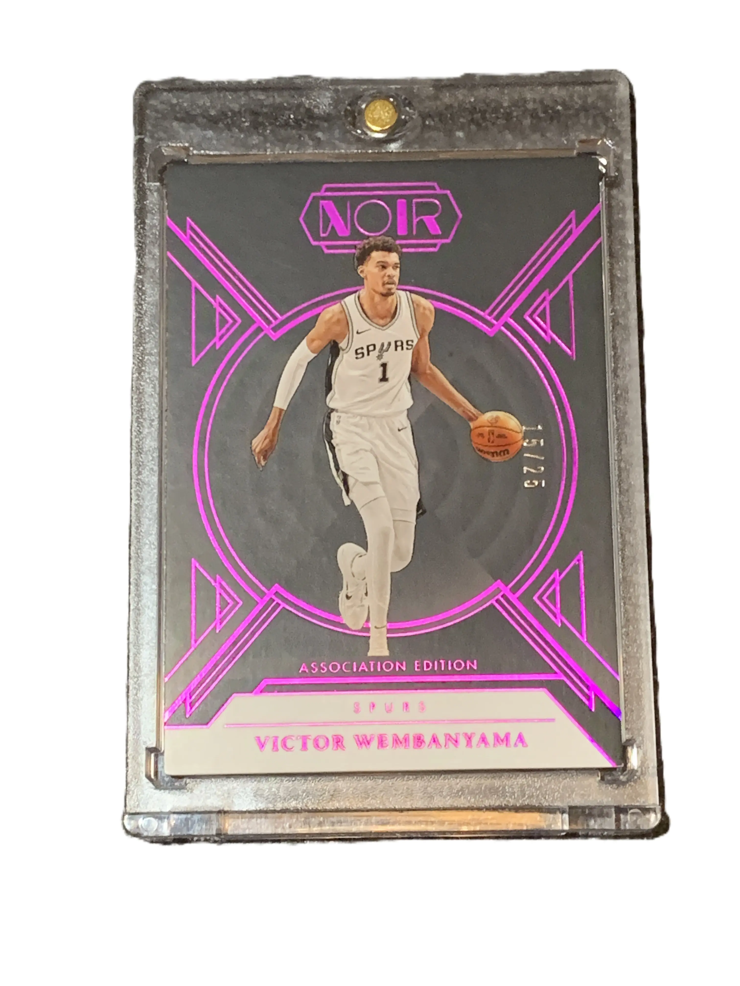 Panini Noir Association Edition Victor Wembanyama Basketball Card 15/25 Limited Edition Collectible Sports Memorabilia