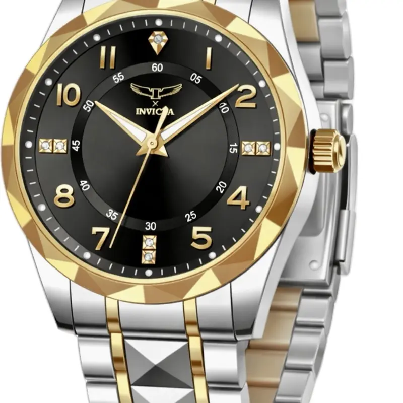 69024 - Invicta Specialty I Men’s Quartz Wrist Watch - 41mm, Round Watch Face, Luminous, Gold & Stainless Steel band # 42, Unique Gifts for Man