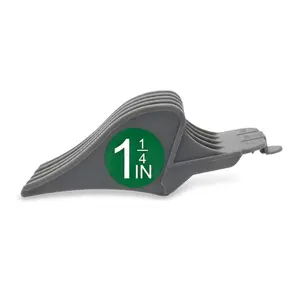 Professional Hair Clipper Combs Guides Set - 1.25'' Size, Replacement Guards，COMPATIBLE WITH WAHL Most Clippers/TrimmersMost Clippers/Trimmers,Grey
