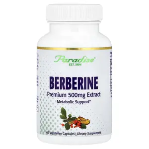 Paradise Herbs Berberine , 500 mg, 60 Vegetarian Capsules