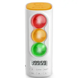 ABS Children's Visual Timer Traffic Light Audio Digital LCD Display Classroom Timer Home Kitchen Game Countdown Timer