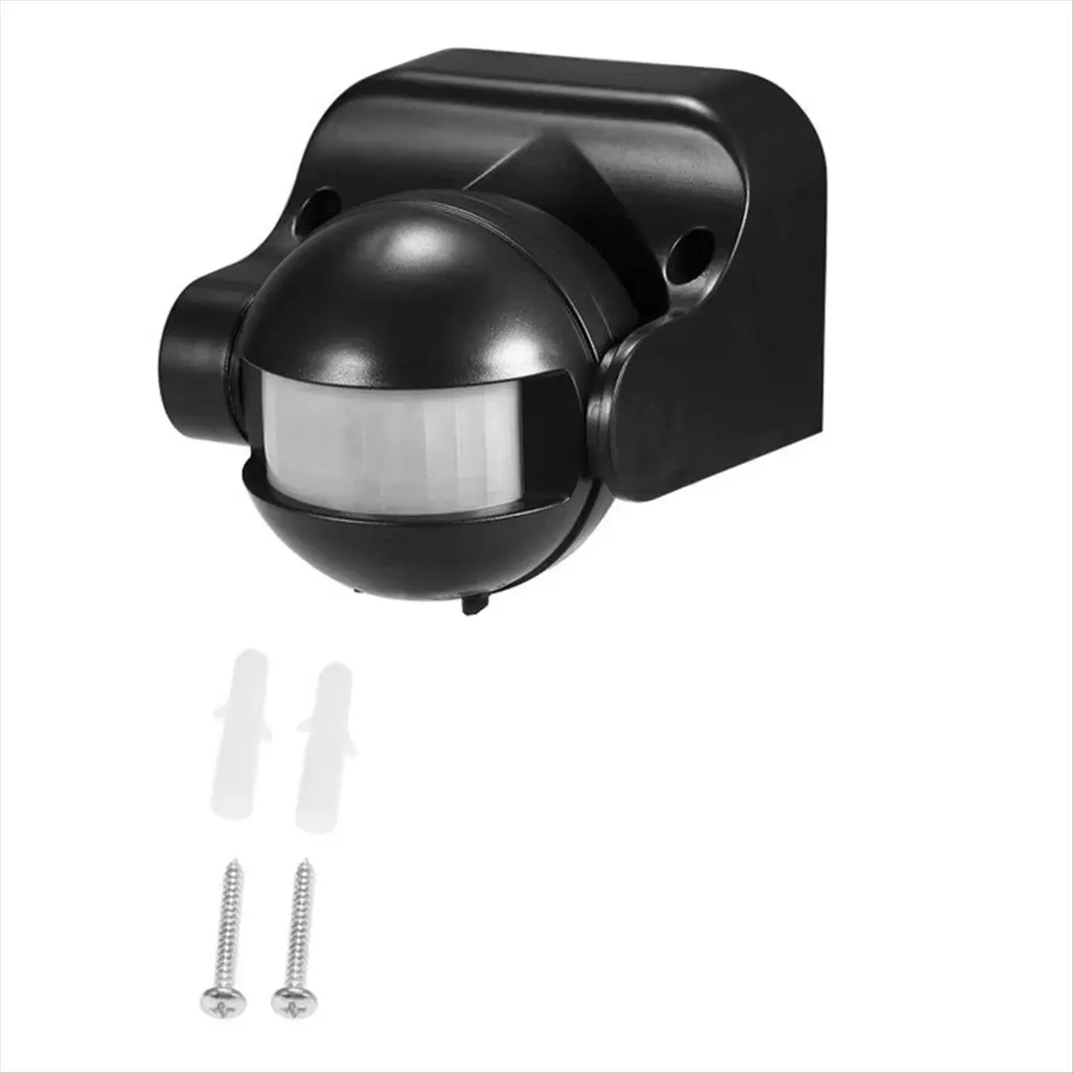 Plastic PIR Infrared Motion Control Switch for Car Exterior Decoration, AC 110V-240V, 180° Detection Range, Adjustable Delay Timer, Waterproof Black Car Exterior Accessory