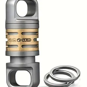 Heavy Duty Quick-Release Keychain with 2 x 28mm Titanium Alloy Key Rings, Swivel Keychain for Home and Car Keys, Keychains