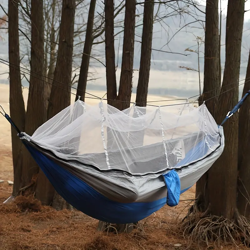 Hammock, outdoor roll proof, camping equipment for two people, adult hanging chair, mosquito proof hammock, tree mounted equipment, capable of bearing up to 200 kilograms, Portable Travel Hammock, Durable Hammock