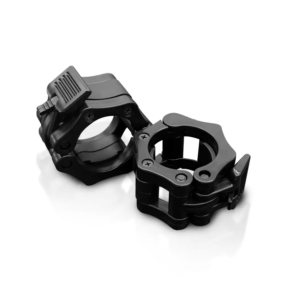 IFAST 2-In Quick-Release Olympic Barbell Clamp Collars, Nylon Gym Accessories with 1 Button, Non-Slip Matte Surface, Advanced Casting & High-Pressure Processing, Plate-Shifting Prevention, Standard Olympic Bar Fit, Durable Home Weightlifting Gear