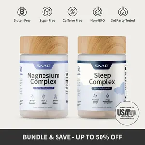 Snap Supplements – Magnesium Complex + Sleep Complex Bundle – Natural Supplement Capsules – Support Relaxation, Muscle Recovery & Restful Sleep†