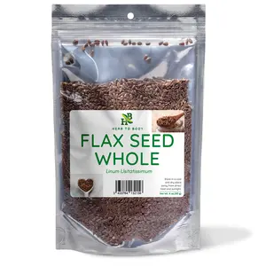 Herb To Body Flax Seed Whole | Linum Usitatissimum | Wildcrafted | 4oz