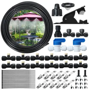 50Ft Outdoor Misting Cooling System,Misters for Garden Lawn Greenhouse