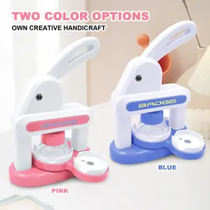 DIY Button Maker Machine, 3-in-1 Manual Badge Press Kit, Create Custom Pins & Fridge Magnets, Full Accessories Included, Craft Tool for Home, School, DIY Projects