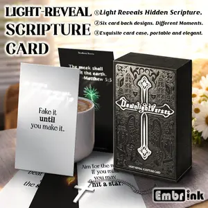 Light-Reveal Scripture Cards Christian Encouragement Cards with Hidden Bible Verses Faith Based Inspirational Prayer Cards in Pull Tab Gift Box Devotional Scripture Deck for Women Men Teens Daily Reflection Church Gifts Easter Baptism Confirmation